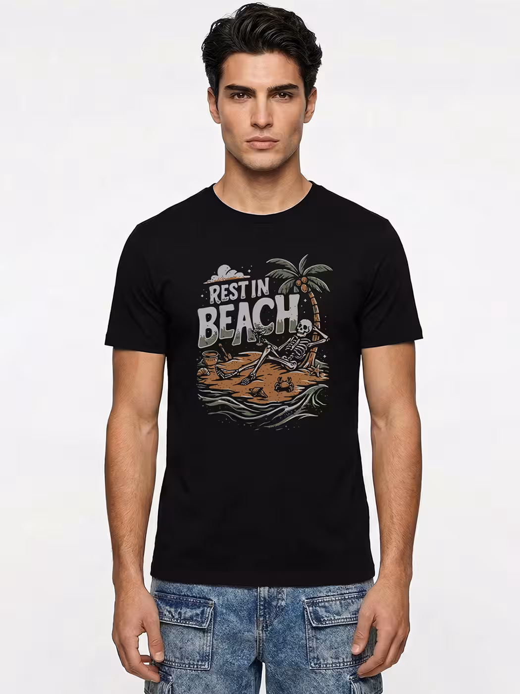 Rest in Beach T-Shirt For Men - Half Sleeve