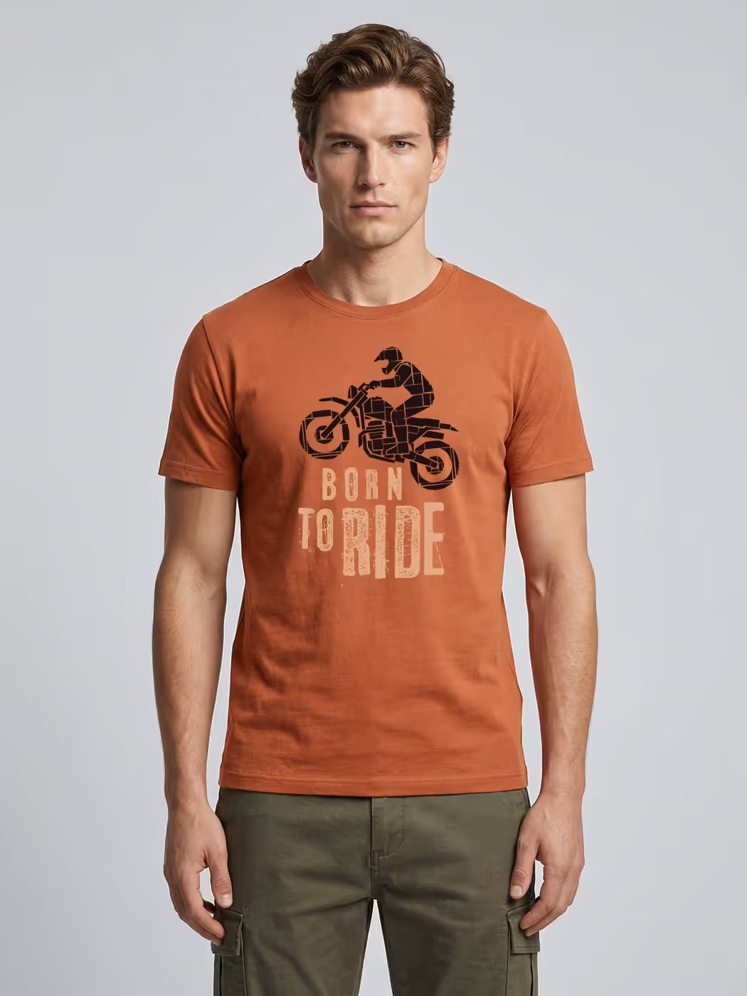 Born Rider T-Shirt For Men - Half Sleeve