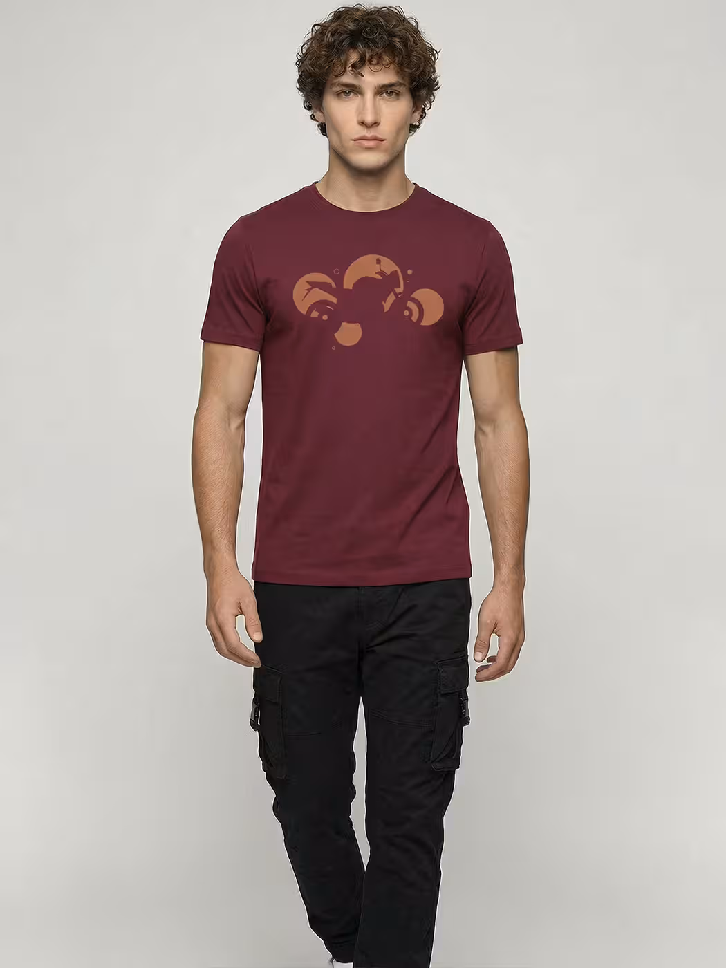 Abstract Bike T-Shirt For Men - Half Sleeve 5