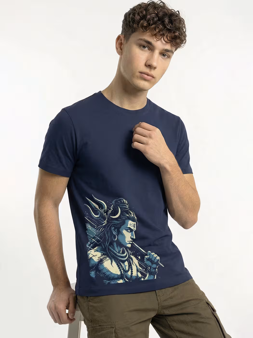 Lord Shiva Artistic Illustration T-Shirt For Men - Half Sleeve 6