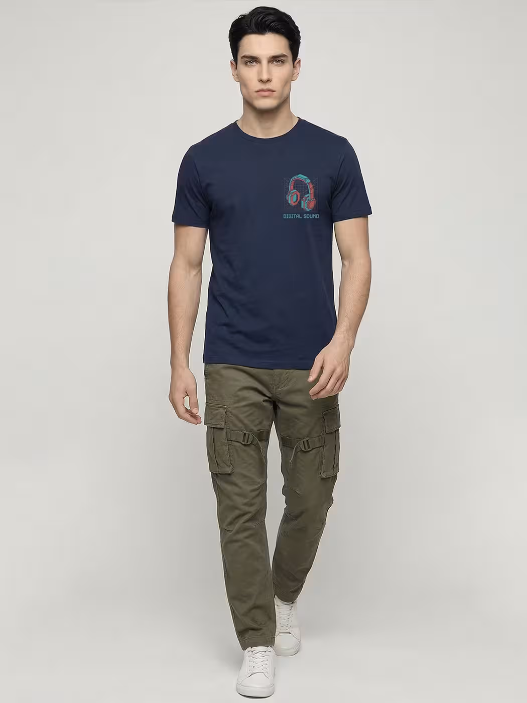 Digital Sound T-Shirt For Men - Half Sleeve 5