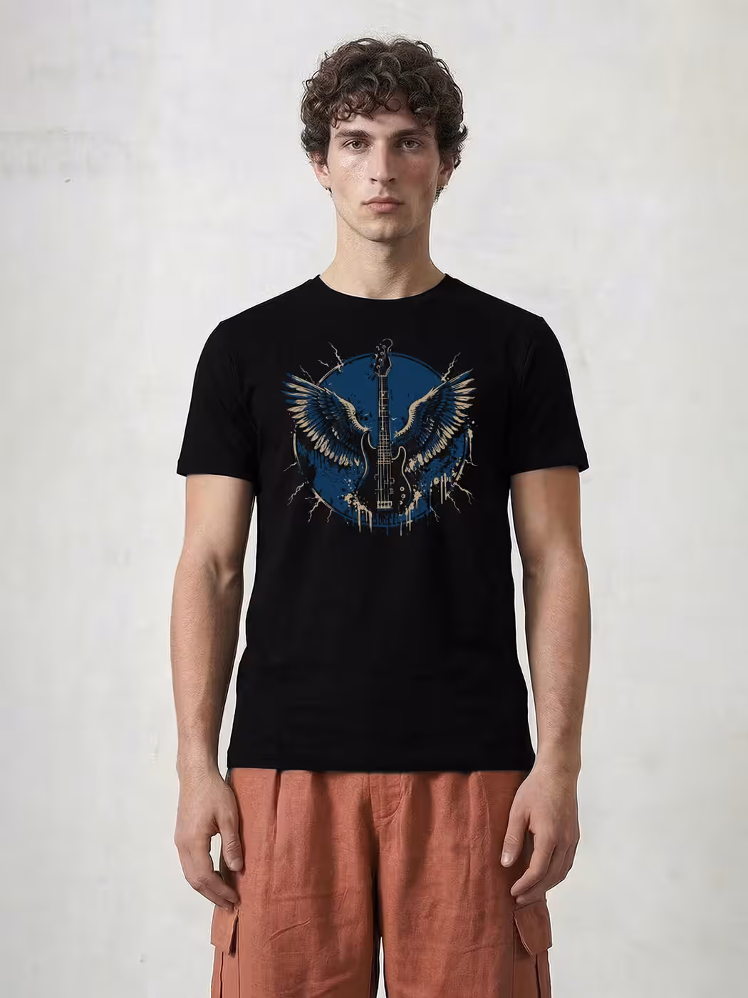 Wings Of Music T-Shirt For Men - Half Sleeve