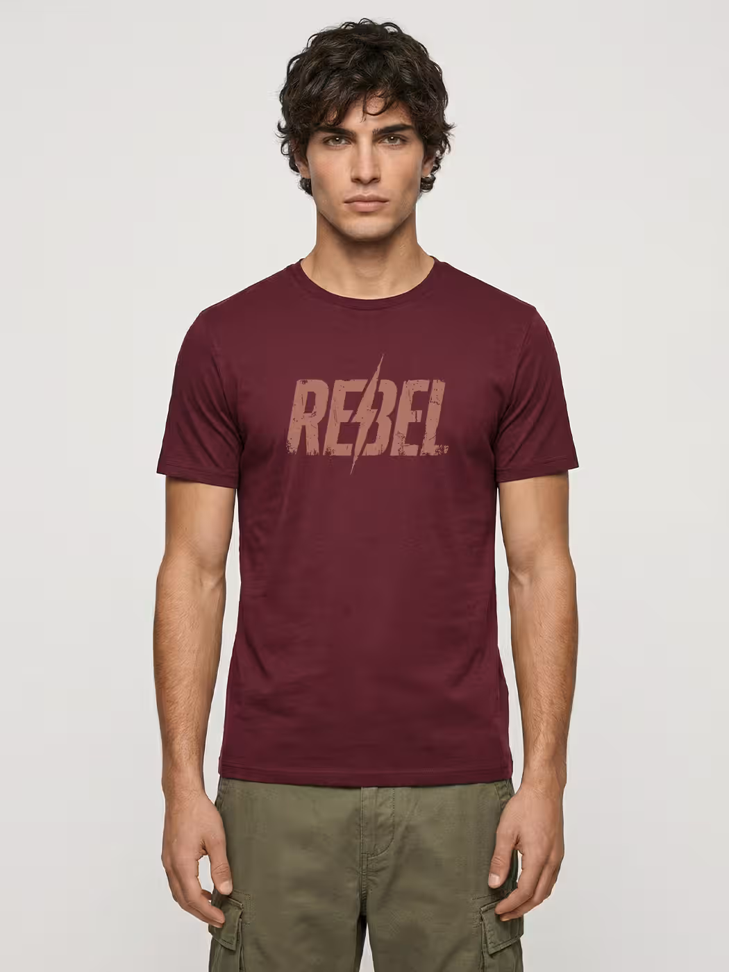 Born Rebel T-Shirt For Men - Half Sleeve