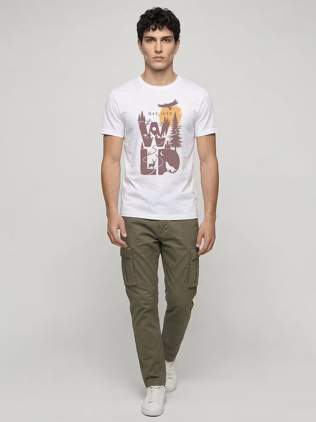 Get Into Wild T-Shirt For Men - Half Sleeve 5