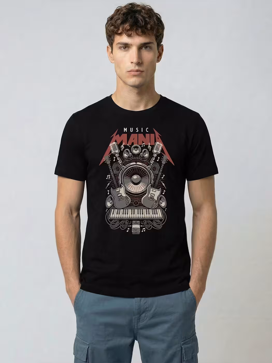 Music Mania T-Shirt For Men - Half Sleeve