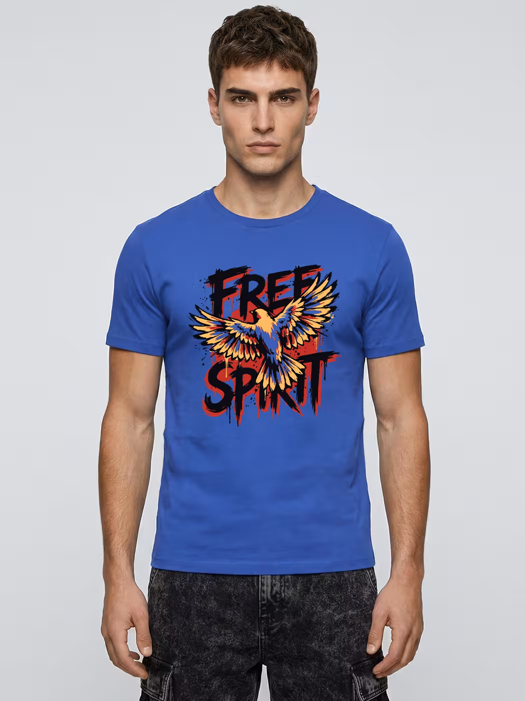 Free Spirit T-Shirt For Men - Half Sleeve