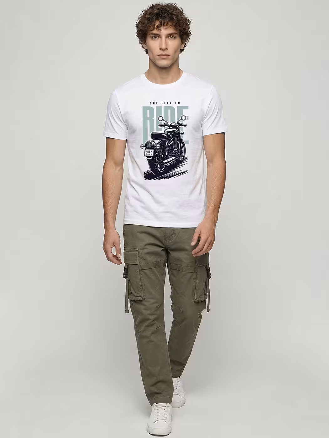One Life To Ride T-Shirt For Men - Half Sleeve 5
