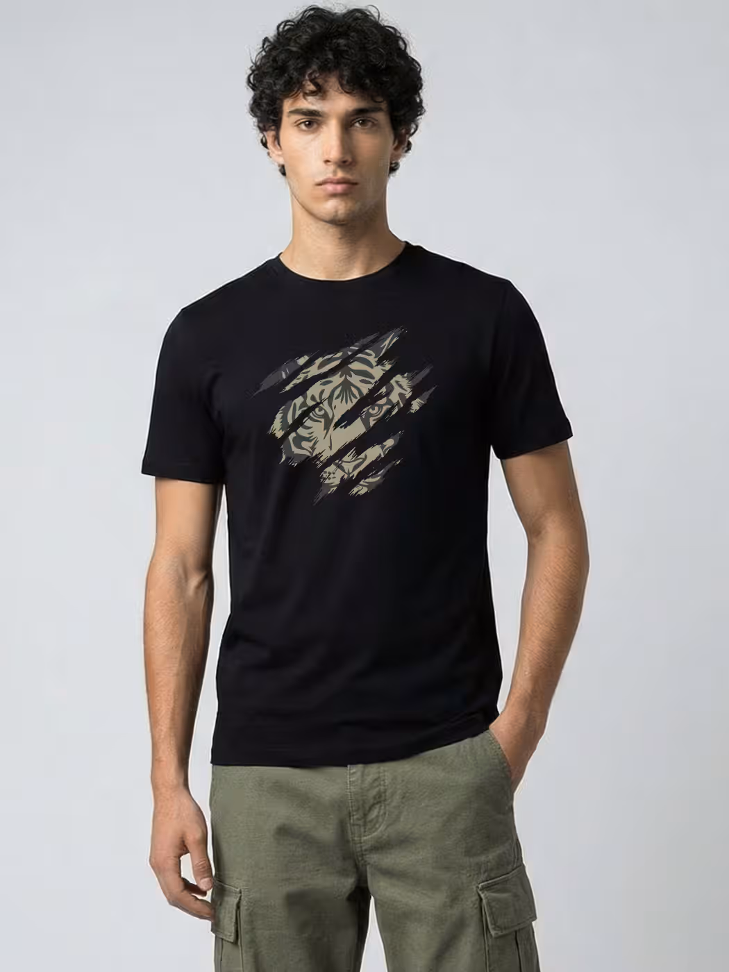 Beast Graphic Printed T-Shirt For Men - Half Sleeve