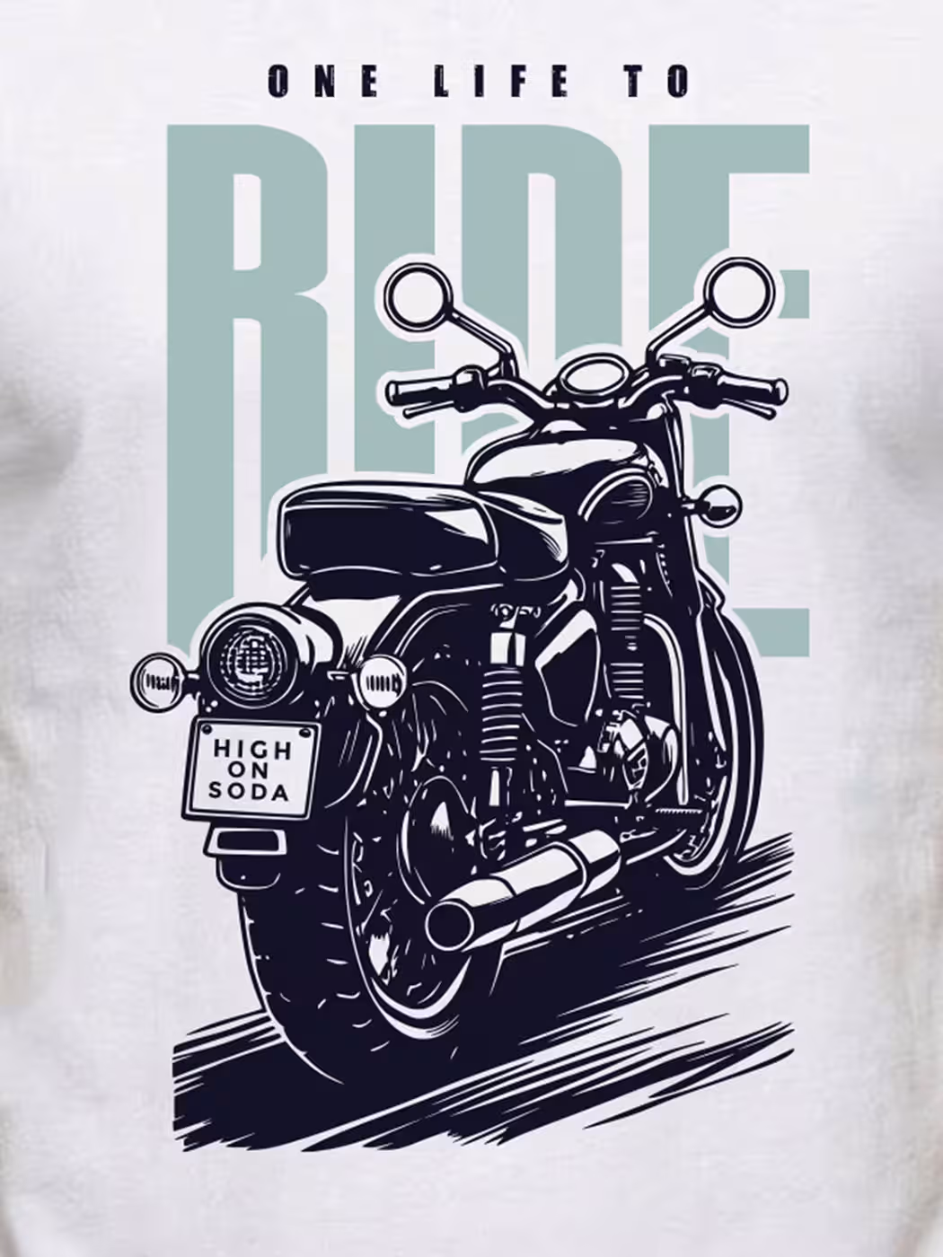 One Life To Ride T-Shirt For Men - Half Sleeve 2